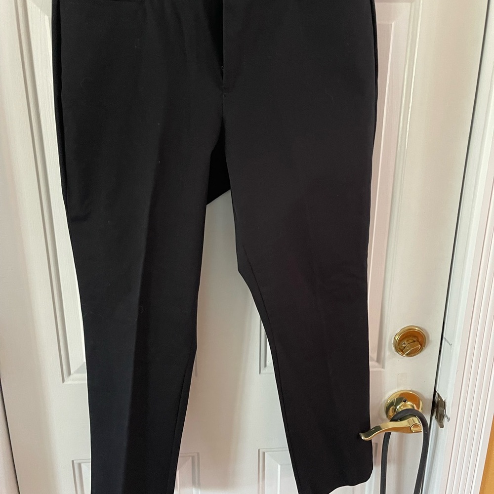 Straight leg size 14 black ankle length pant